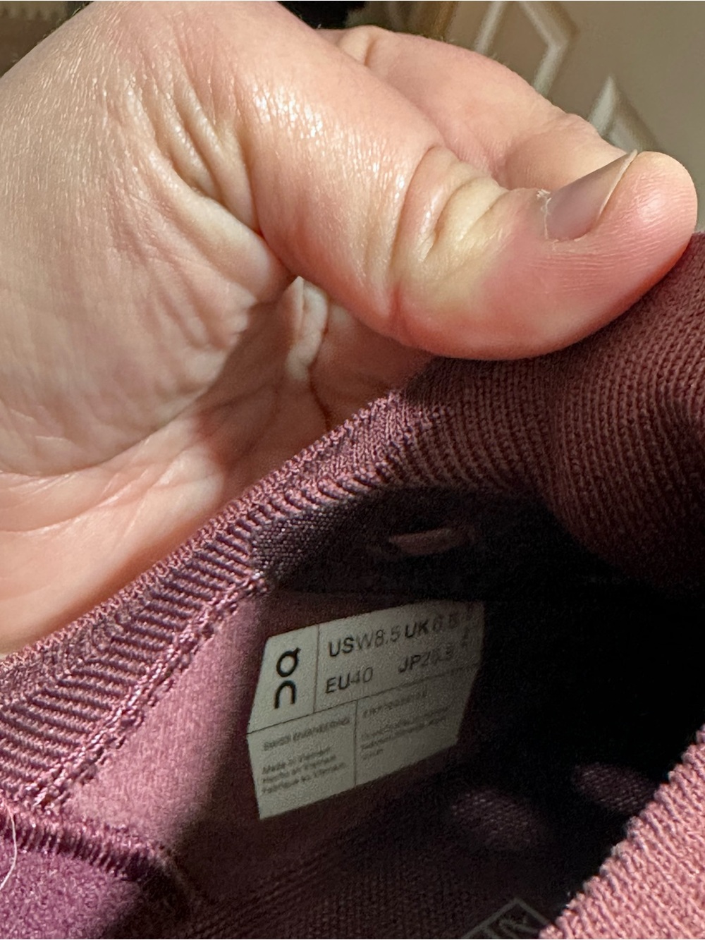 On Clouds Women's Burgundy and White Cloud Versa Sneakers - Picture 7 of 7